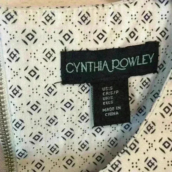 Cynthia Rowley Blue and White Zip Back Blouse Size Small - Picture 2 of 5